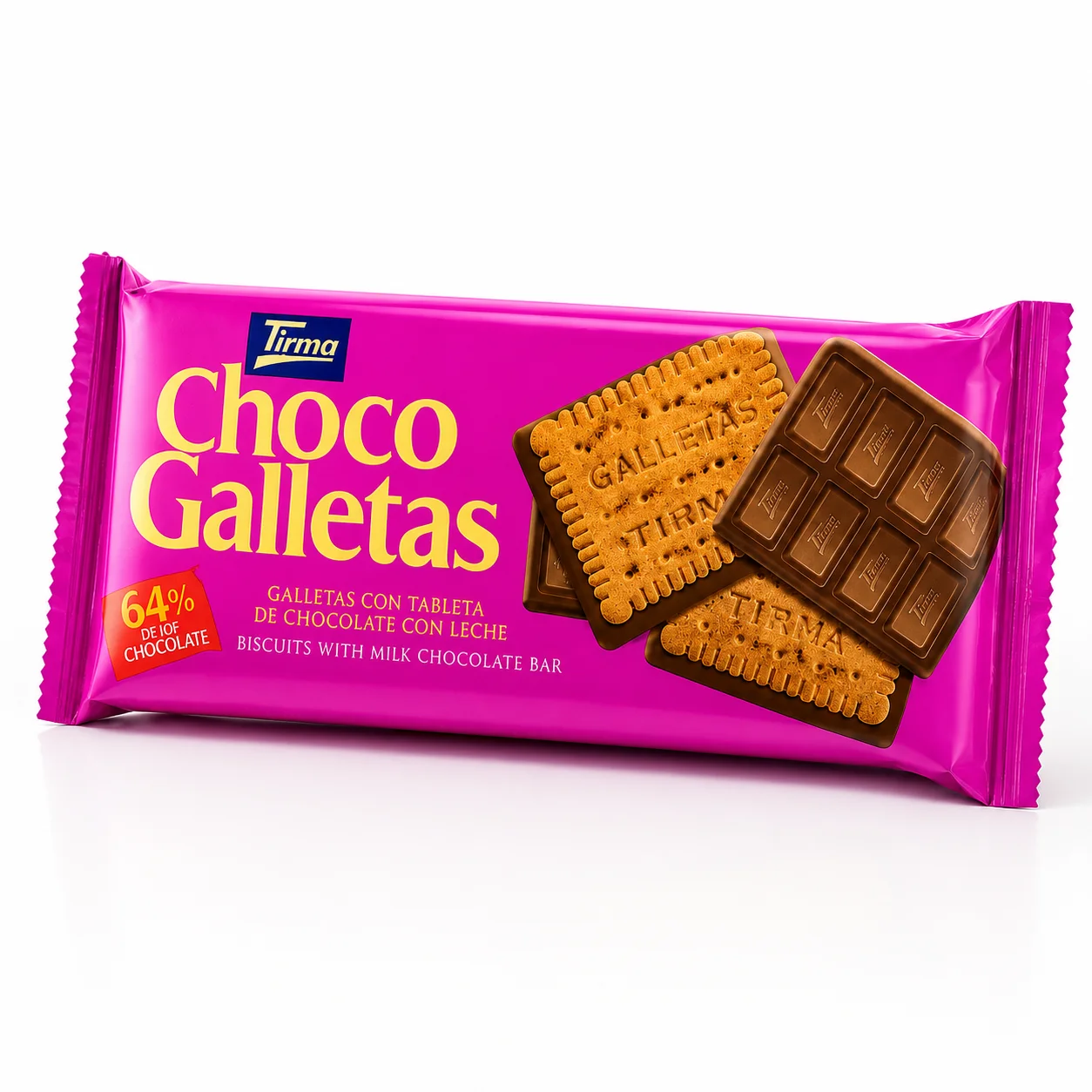 Tirma Choco Galletas Milk Chocolate Biscuits with crunchy biscuit texture